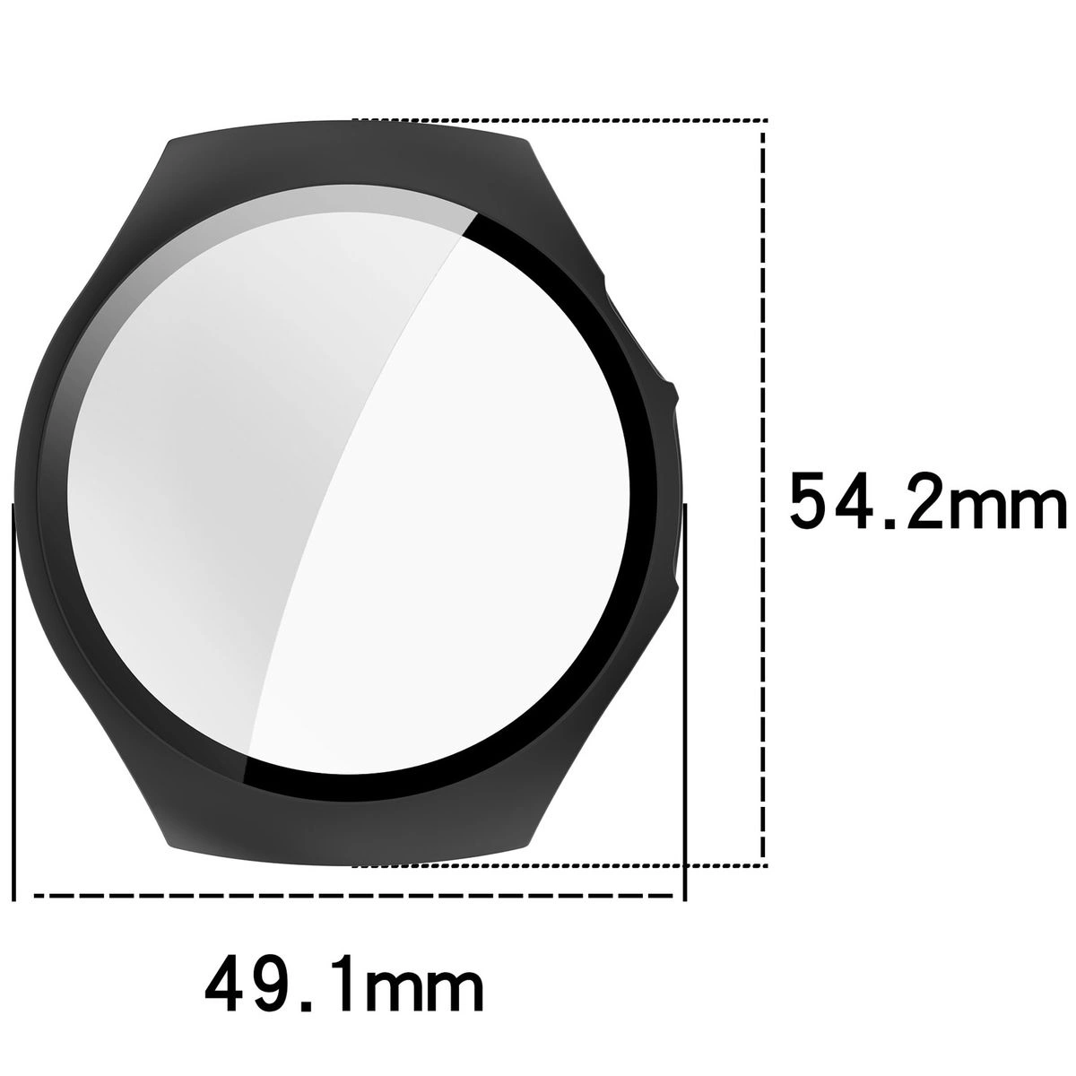 Wymiary etui Bizon Case Watch Adamo do Huawei Watch 5 46 mm